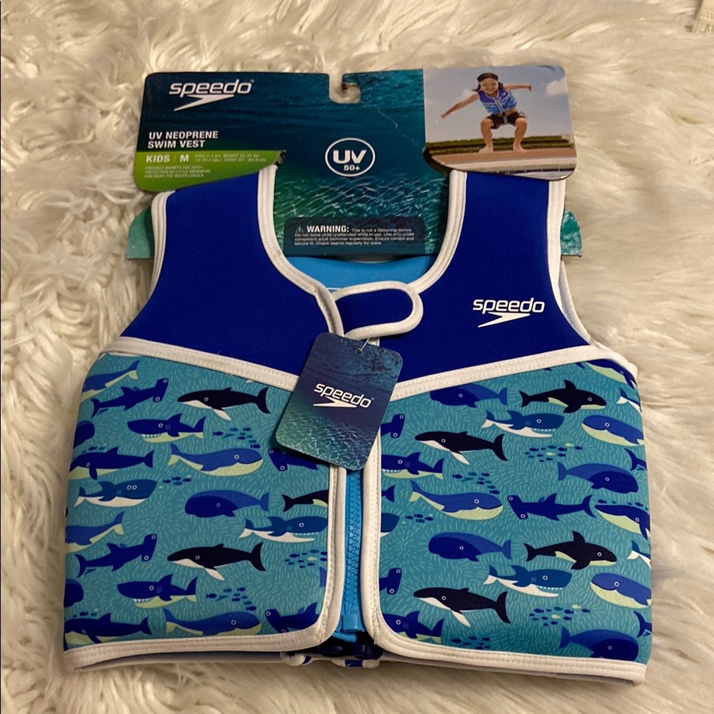 Speedo Blue Swim Vest Durable Neoprene Design for swim unsex size M